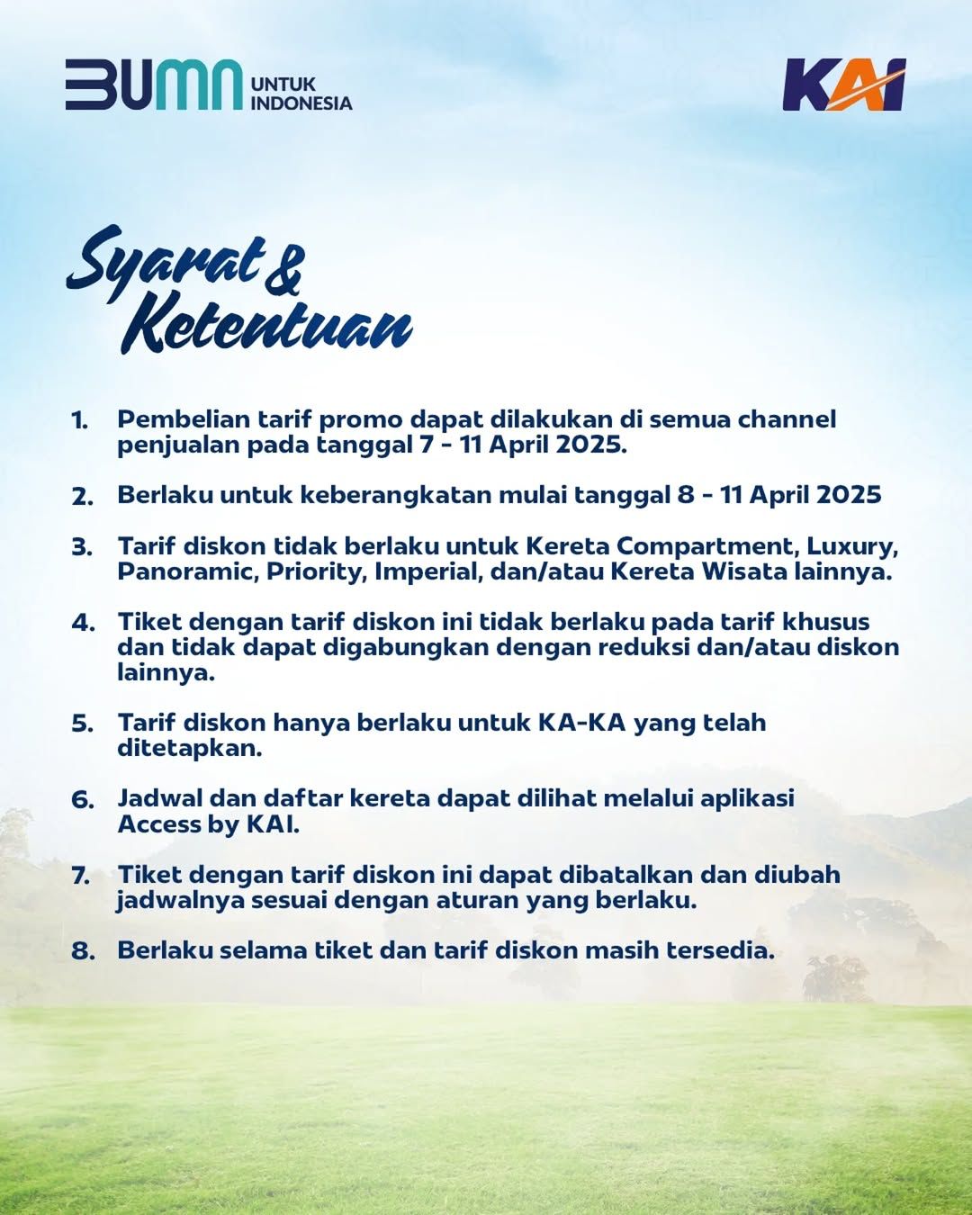 Promo Mudik Lebaran KAI Diskon Tiket Hingga 25 Persen