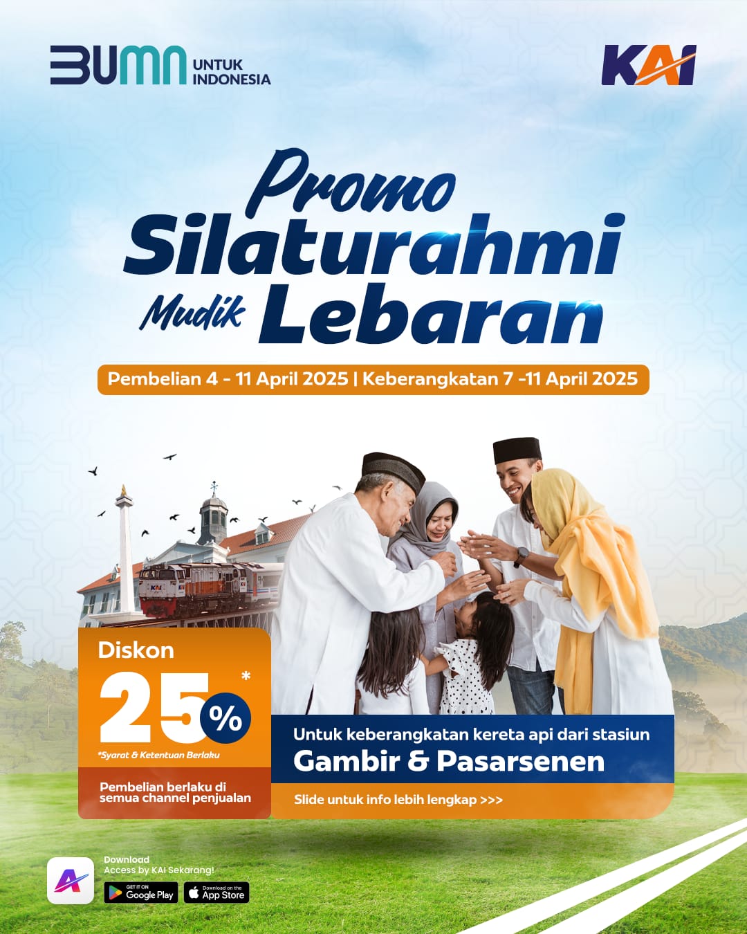 Promo Silaturahmi Mudik Lebaran KAI Berikan Diskon Hingga 25 Persen