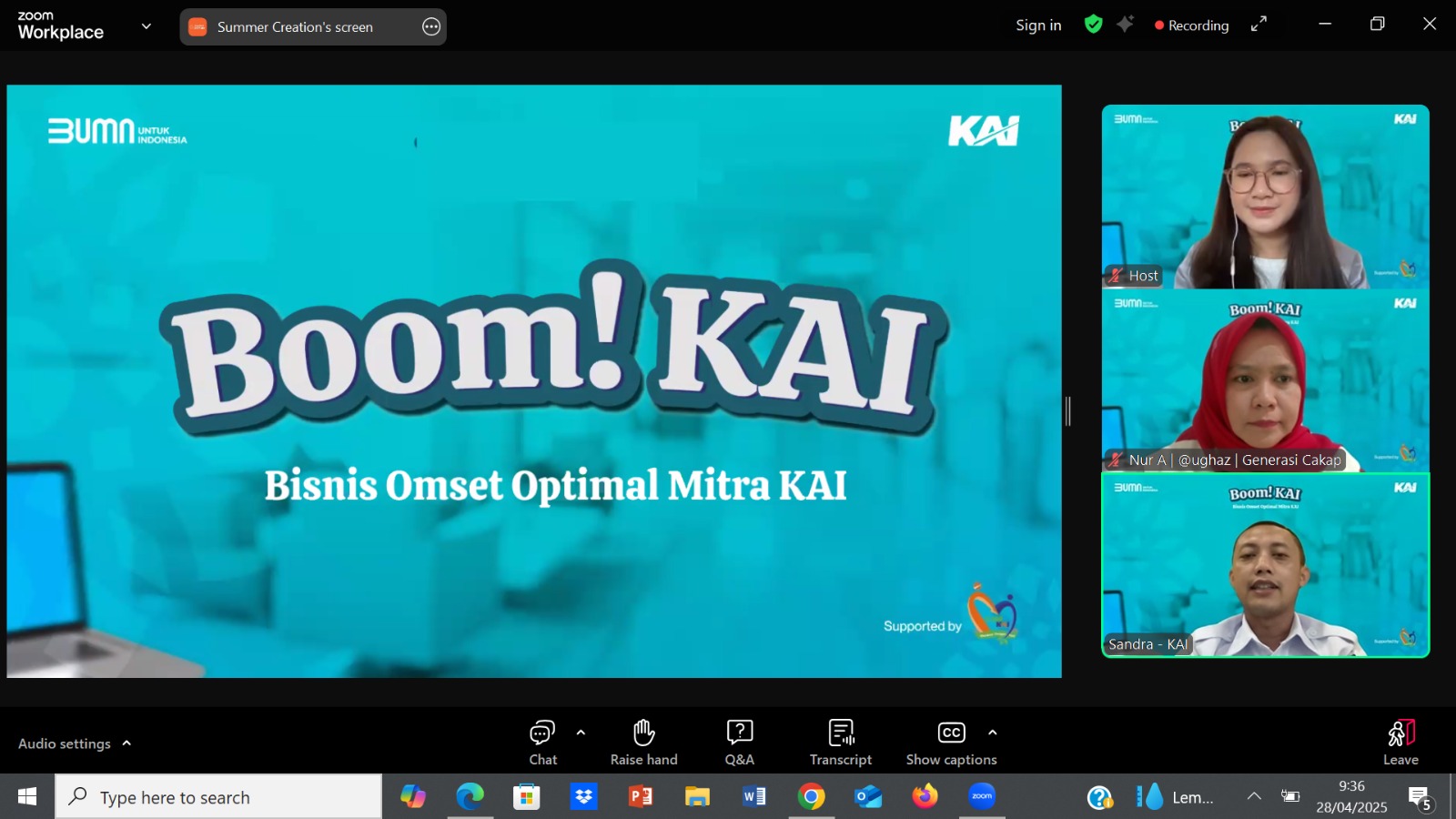 KAI Bangun Ekosistem UMKM Digital Melalui BOOM! dan MiKA Next Class