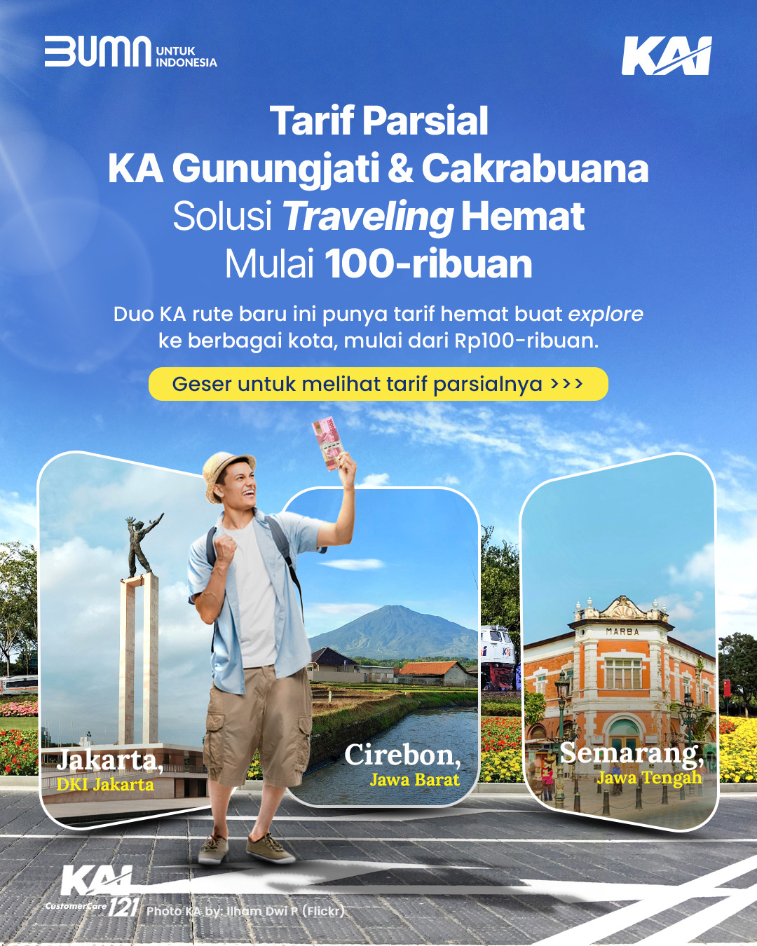 KAI Daop 1 Jakarta Luncurkan Tarif Parsial, Mudahkan Perjalanan Hemat dengan KA Gunungjati dan Cakrabuana